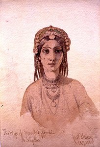 The Wife of Jacob Effendi at Naplus by Carl Haag