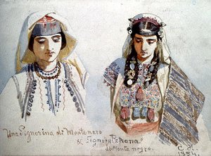 Una Signorina di Monte Negro and Signora Petrana di Monte Negro by Carl Haag