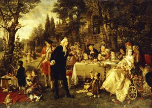 Wedding Party in the Garden of Fontainebleau