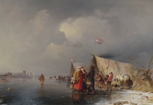 Dutch Encampment on the Ice, 1849
