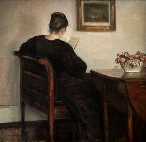 Interior, Reading Woman by Carl Holsoe