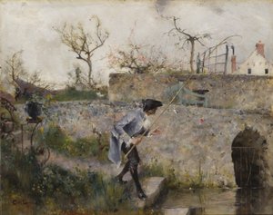 Fish are biting! by Carl Larsson