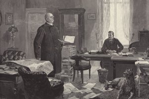 Bismarck Dictating His Memoirs by Carl Ludwig Friedrich Becker