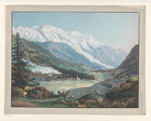 View of Chamonix at the Foot of Mont-Blanc by Carl Ludwig Hackert