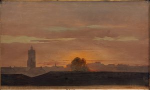 Darmstadt, View from the Castle Studio by Carl Ludwig Seeger