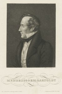 Portrait of Felix Mendelssohn Bartholdy, c. 1840 by Carl Mayer
