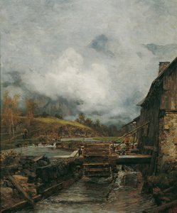 Watermill in Goisern (after Emil Jakob Schindler) by Carl Moll