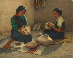 Hopi Pottery Painters by Carl Moon
