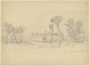 Tree Study from the Area of Villeneuve near Avignon by Carl Morgenstern
