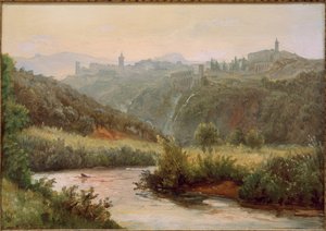 View of Tivoli and the Waterfalls by Carl Morgenstern