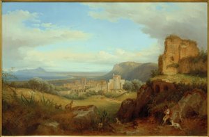 C.Morgenstern, View of Terracina by Carl Morgenstern
