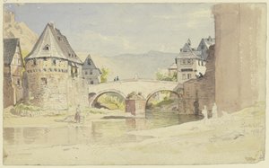The Lost Stone Bridge of 1556 over the Wisper in Lorch in the Rheingau by Carl Morgenstern