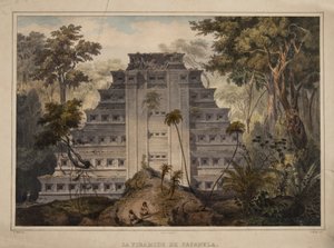 The Pyramid of Papantla by Carl Nebel