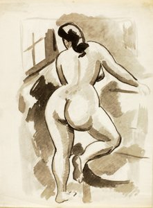 Back View of Standing Female Nude by Carl Newman