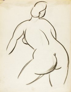 Female Nude, Back View by Carl Newman
