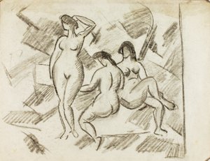 Group of Three Female Nudes by Carl Newman