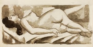 Reclining Female Nude by Carl Newman