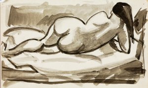 Reclining Female Nude by Carl Newman