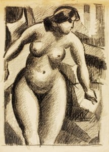 Standing Female Nude by Carl Newman