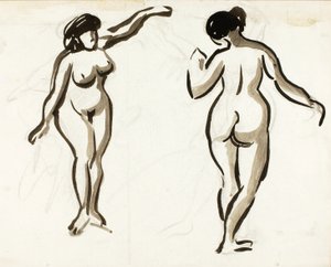 Two Female Nudes by Carl Newman