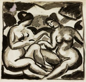 Two Female Nudes by Carl Newman