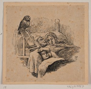 Til Uglspil as a Child, Sleeping in His Cradle