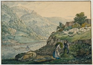 Stolzeneck on the Neckar (Sheet 19 from the Sketchbook of the Neckar Region)