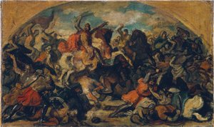 Frederick II the Quarrelsome (1219–1246) as Victor over the Mongols in the Battle of the Leitha near Wiener Neustadt on June 15, 1246