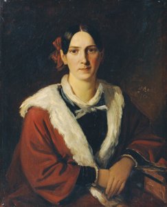 Luise von Schwind, the Wife of the Painter Moritz von Schwind by Carl Rahl
