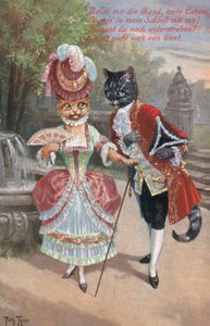 Humorous cat postcard by Carl Robert Arthur Thiele