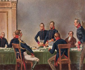 Meeting of the Reorganization Commission in Königsberg, 9 July 1807 by Carl Rochling