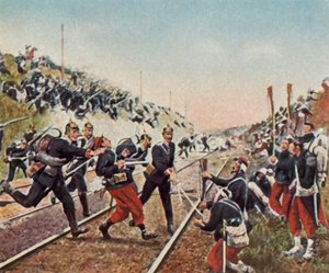 Storming of the Railway Embankment at Nuits by the Badeners by Carl Rochling
