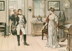Queen Louise of Prussia and Napoleon I at Tilsit in 1807 during the signing of the second treaty of Tilsit