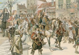 The arrival of the Great Elector in The Hague for his marriage to Louise Henriette of Orange in 1646 by Carl Rohling