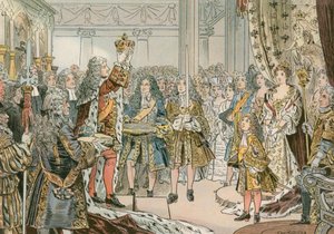 The coronation of Frederick I of Prussia in Konigsberg in 1701