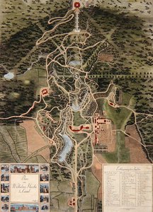Plan of Wilhelmshohe near Kassel by Carl Schaeffer