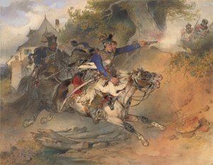 The Foraging Hussar by Carl Schindler