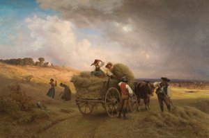 Hay Harvest with Approaching Thunderstorm