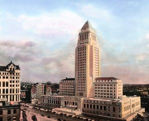 Los Angeles City Hall, built between 1926 - 1928, circa 1931 by Carl Simon