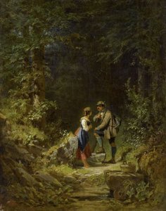 Encounter in the Forest by Carl Spitzweg