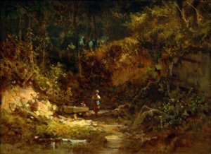 Girl at the Forest Fountain