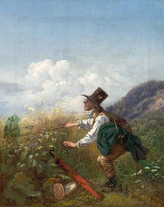 The butterfly catcher Botanist by Carl Spitzweg