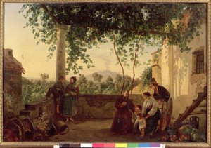Terrace of a House Near Naples with a View of Mount Vesuvius
