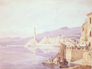 The Harbour at Genoa by Carl Wilhelm Goetzloff