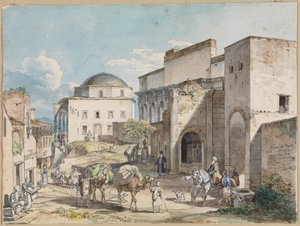 Street Scene in Athens. With Hadji Hazekis