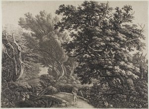 Rustic Bridge in a Tangled Wood by Carl Wilhelm Kolbe, the elder