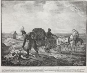 Emperor Alexander I helps a needy person, 1820 by Carl von Hampeln