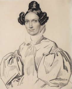 Portrait of Olga Nikolaevna Talyzina, née Zubova 1803-1882, Early 1830s by Carl von Hampeln