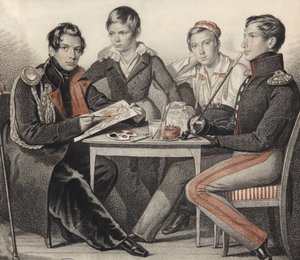 Portrait of the Brothers Konovnitsyn by Carl von Hampeln