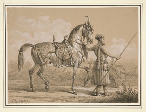 Mameluke and Arab Horse by Carle Vernet
